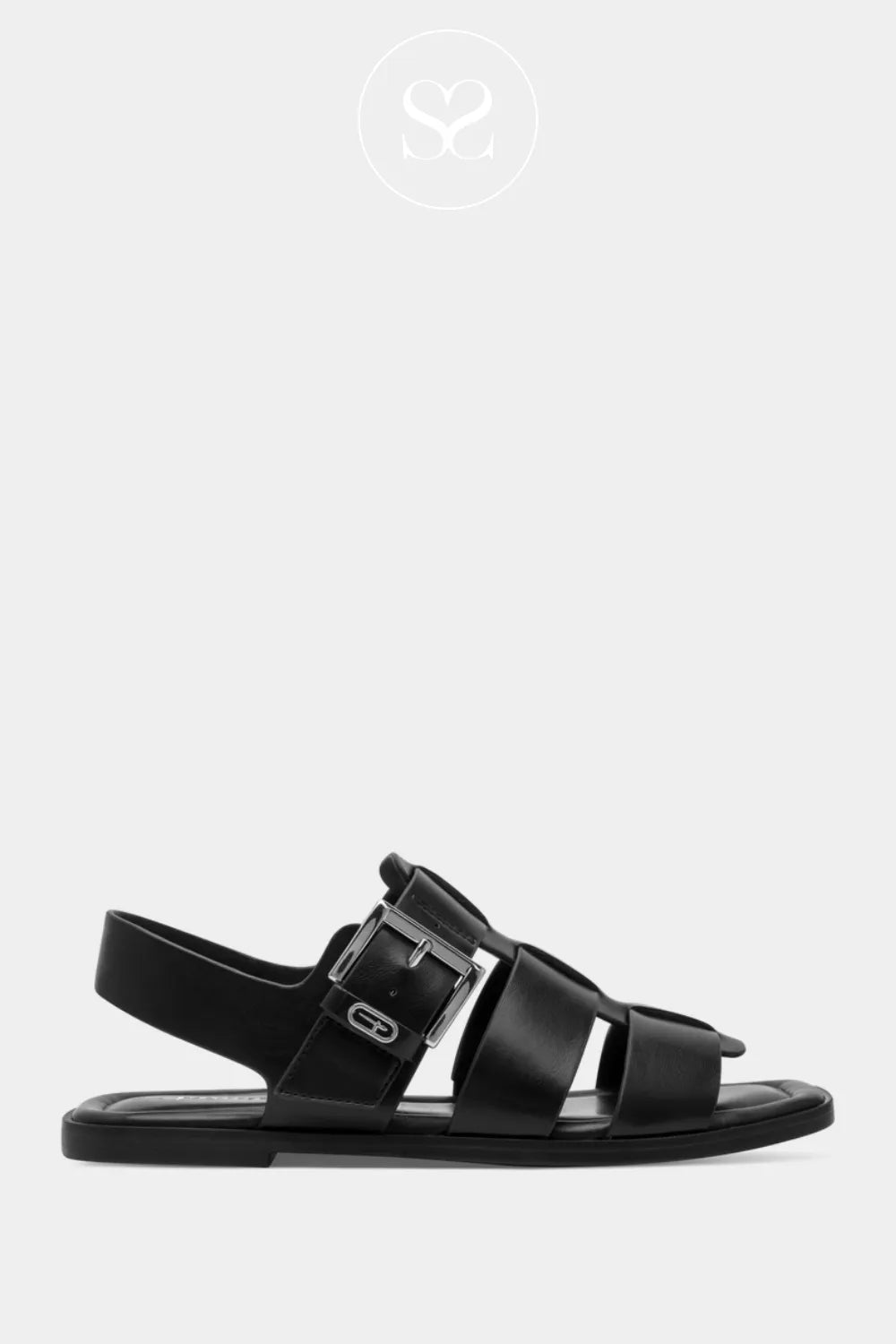 Tamaris Black Gladiator Sandals - 1-28117-46