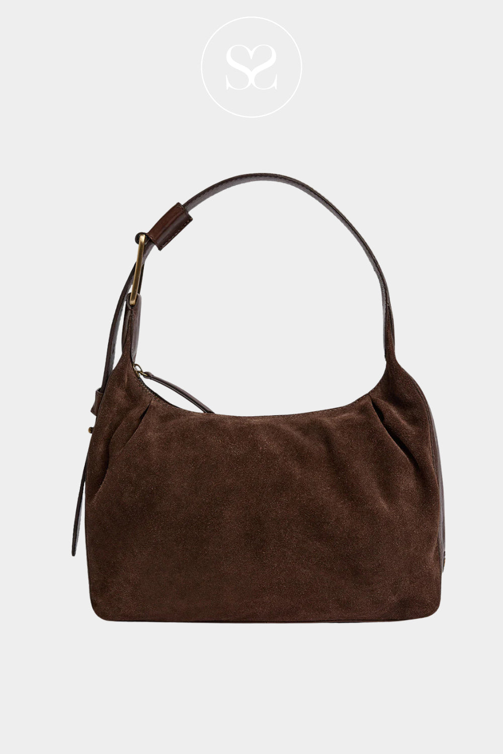 Depeche Brown Suede Shoulder Bag - 16898 Ireland