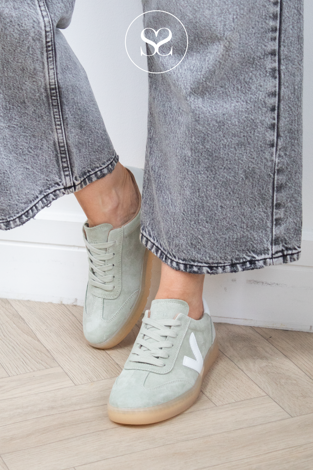DRILLEYS Mint Green Retro Trainers SIXTY TWO