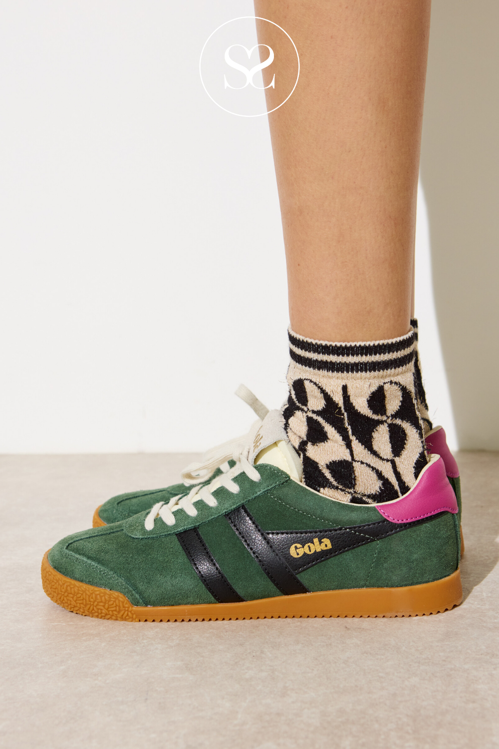 GOLA ELAN CLB538NB EVERGREEN/BLACK/FUCHSIA TRAINERS