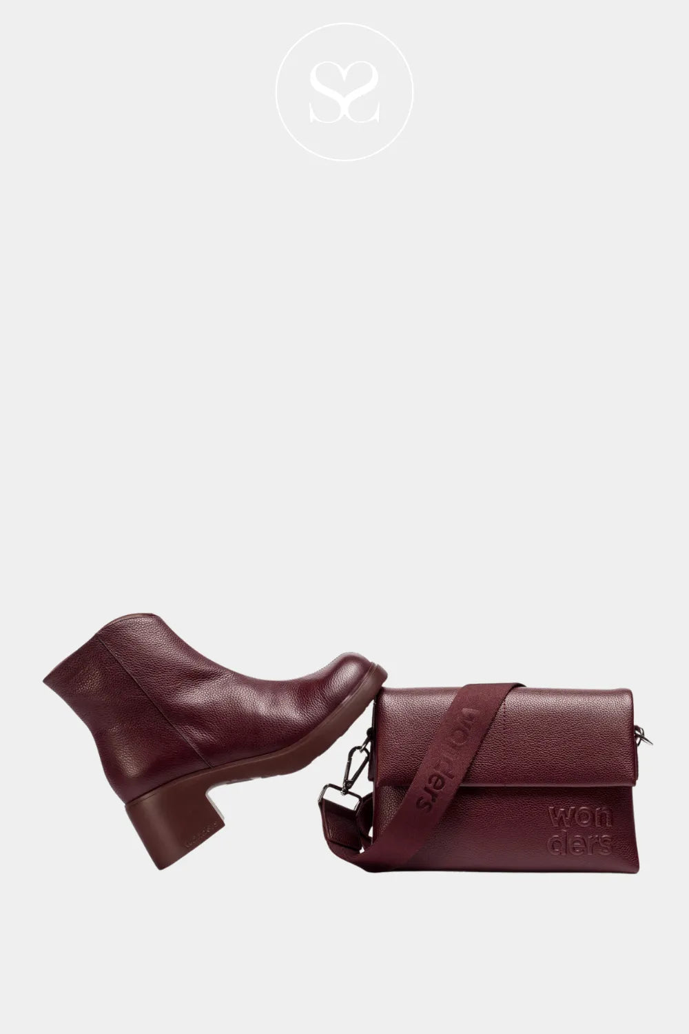 WONDERS WB-54020 wine crossbody bag with Magnetic popper closure for quick and secure access