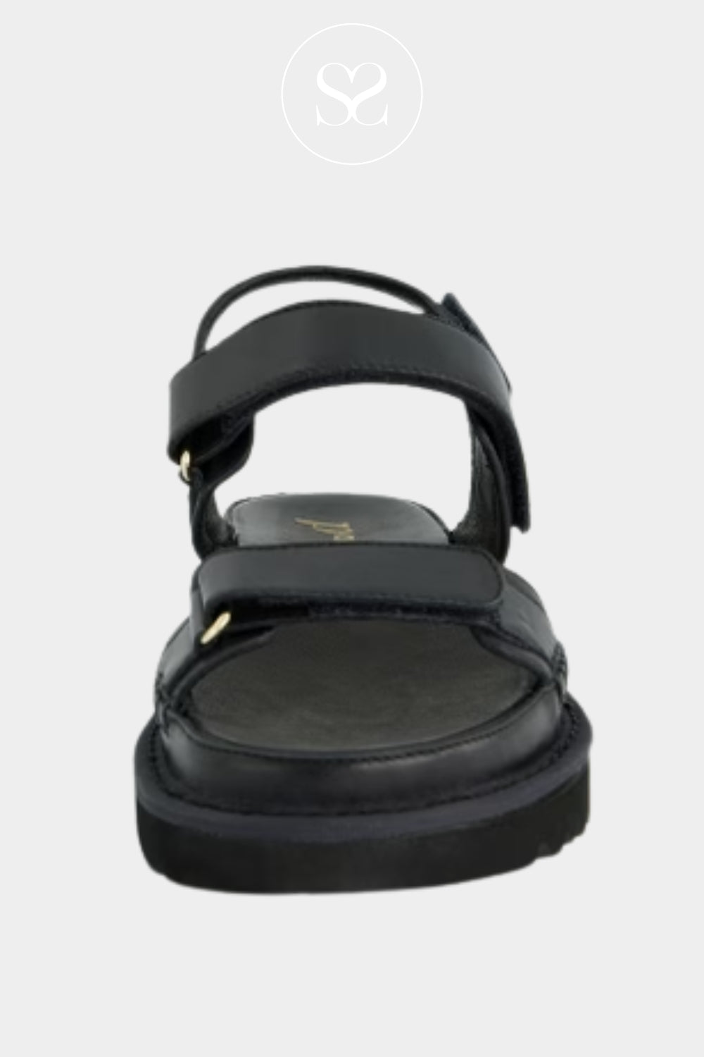 Paul Green Black Leather Walking Sandals - 6175-019