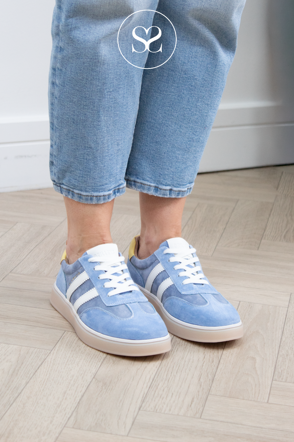 DRILLEYS Blue (Denim)  Retro Trainers SEVENTY FIVE