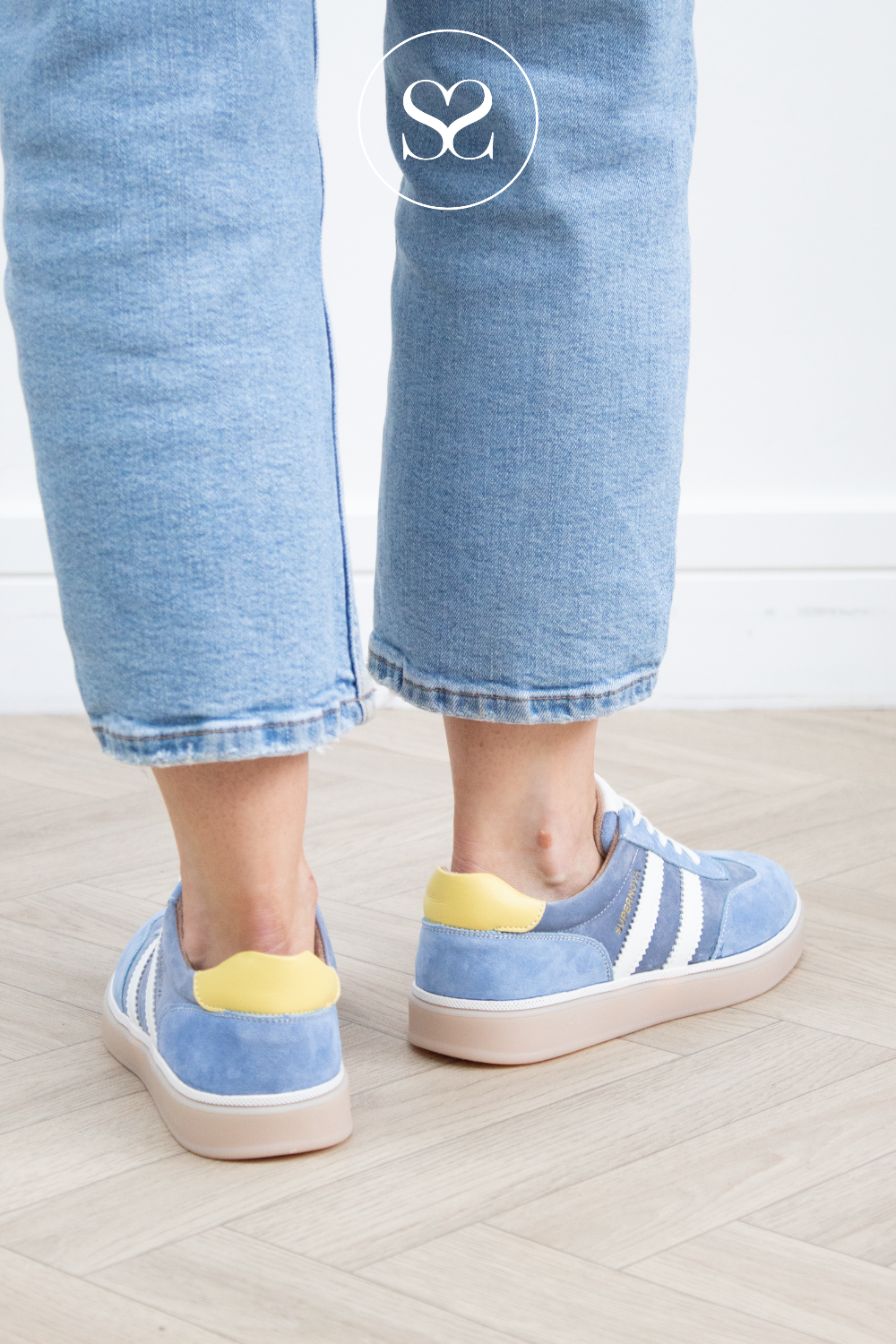 DRILLEYS Blue (Denim)  Retro Trainers SEVENTY FIVE