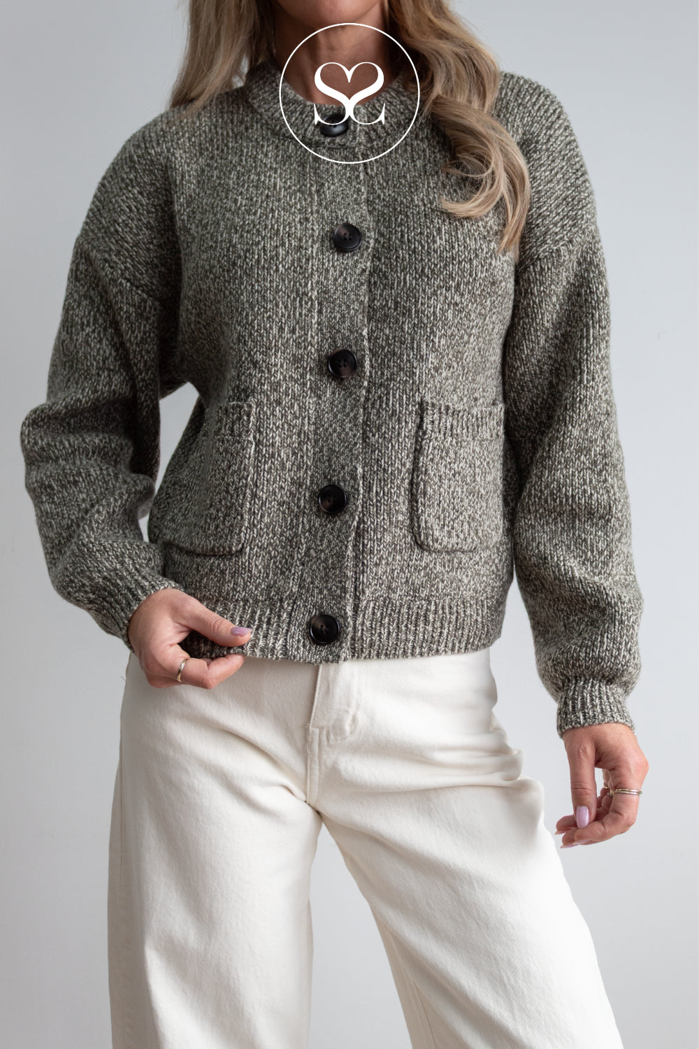 Olive Knitted Cardigan - Trinity Lissi Msch Copenhagen
