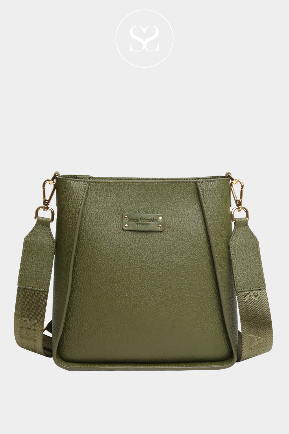 ALICE WHEELER OLIVE GREEN CROSSBODY HANDBAG -KENSINGTON CBB