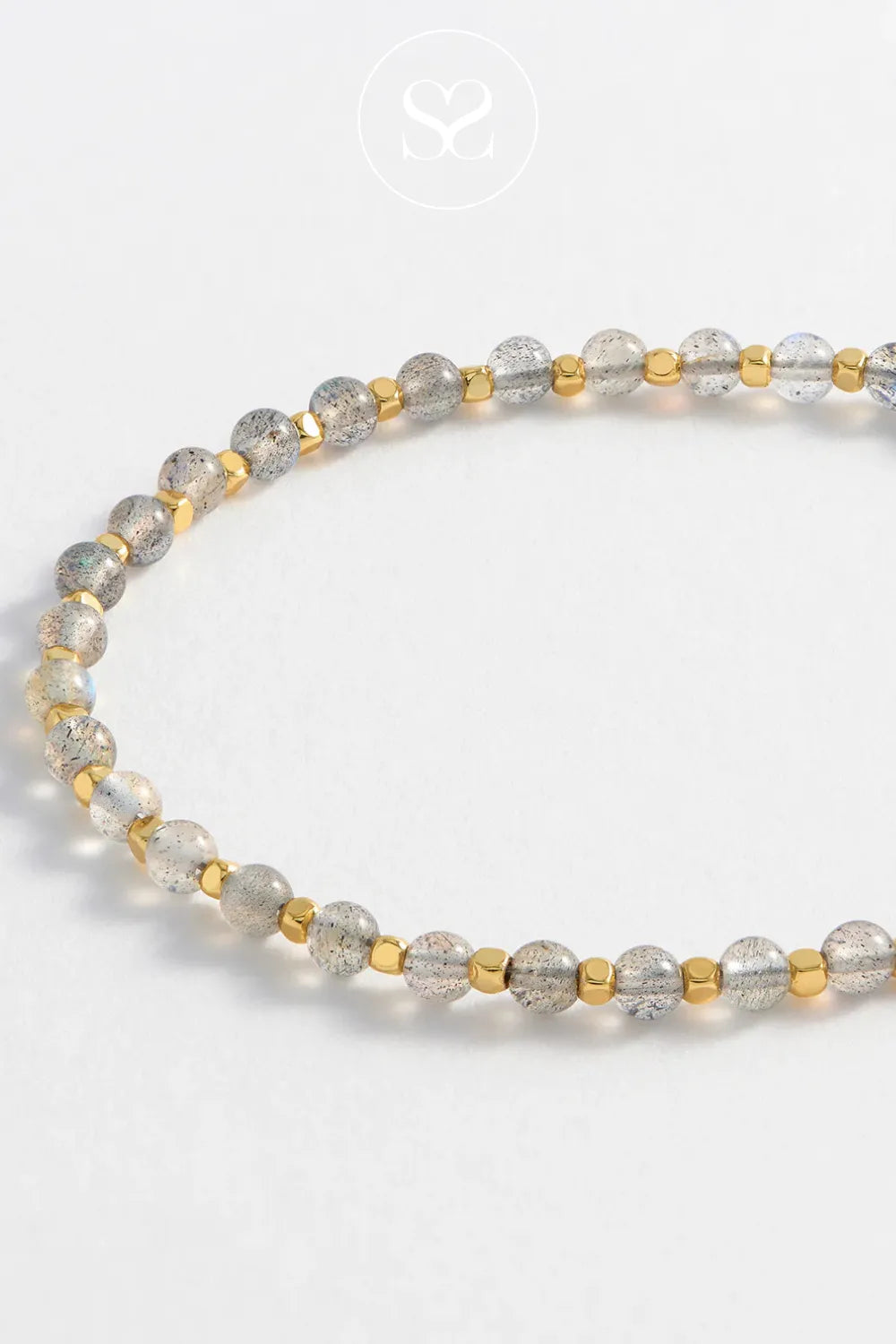 ESTELLA BARTLETT LABRADORITE GEMSTONE AMELIA BRACELET EBB5946G Adjustable slider fastening ensuring a perfect fit for any wrist size