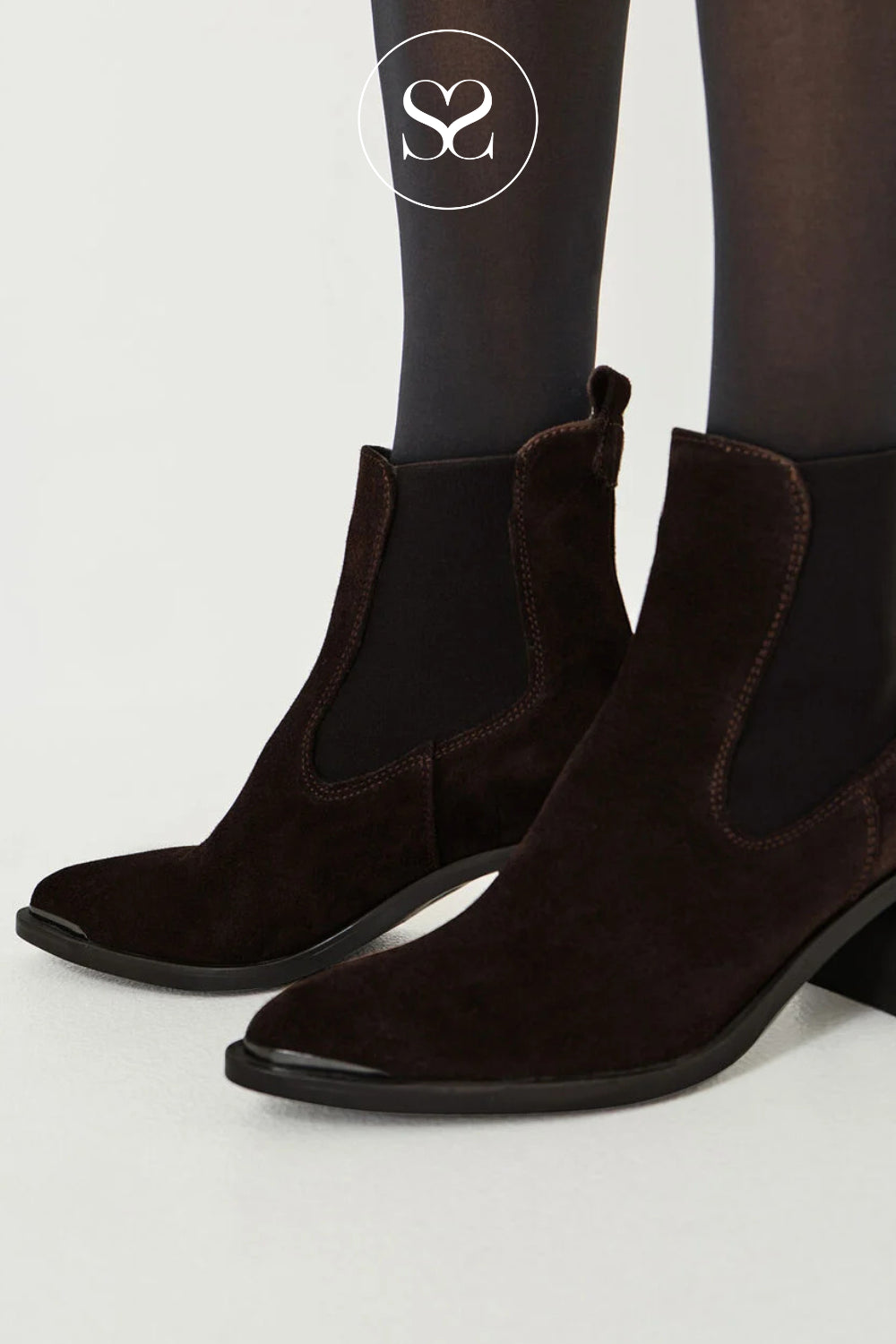 Chocolate Brown Suede Ankle Boots in Ireland
