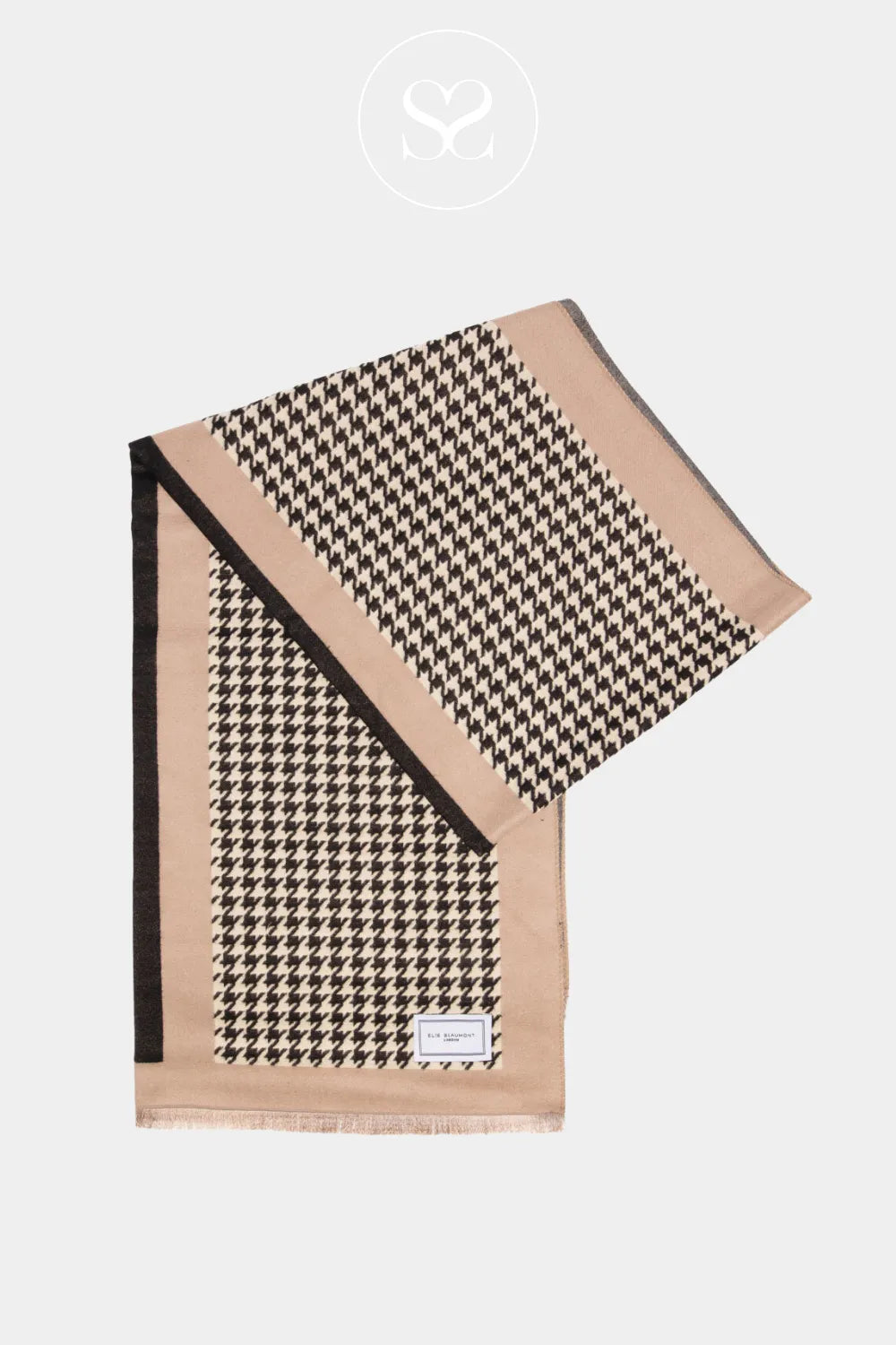 ELIE BEAUMONT WINTER SCARF - DOGTOOTH CHECK