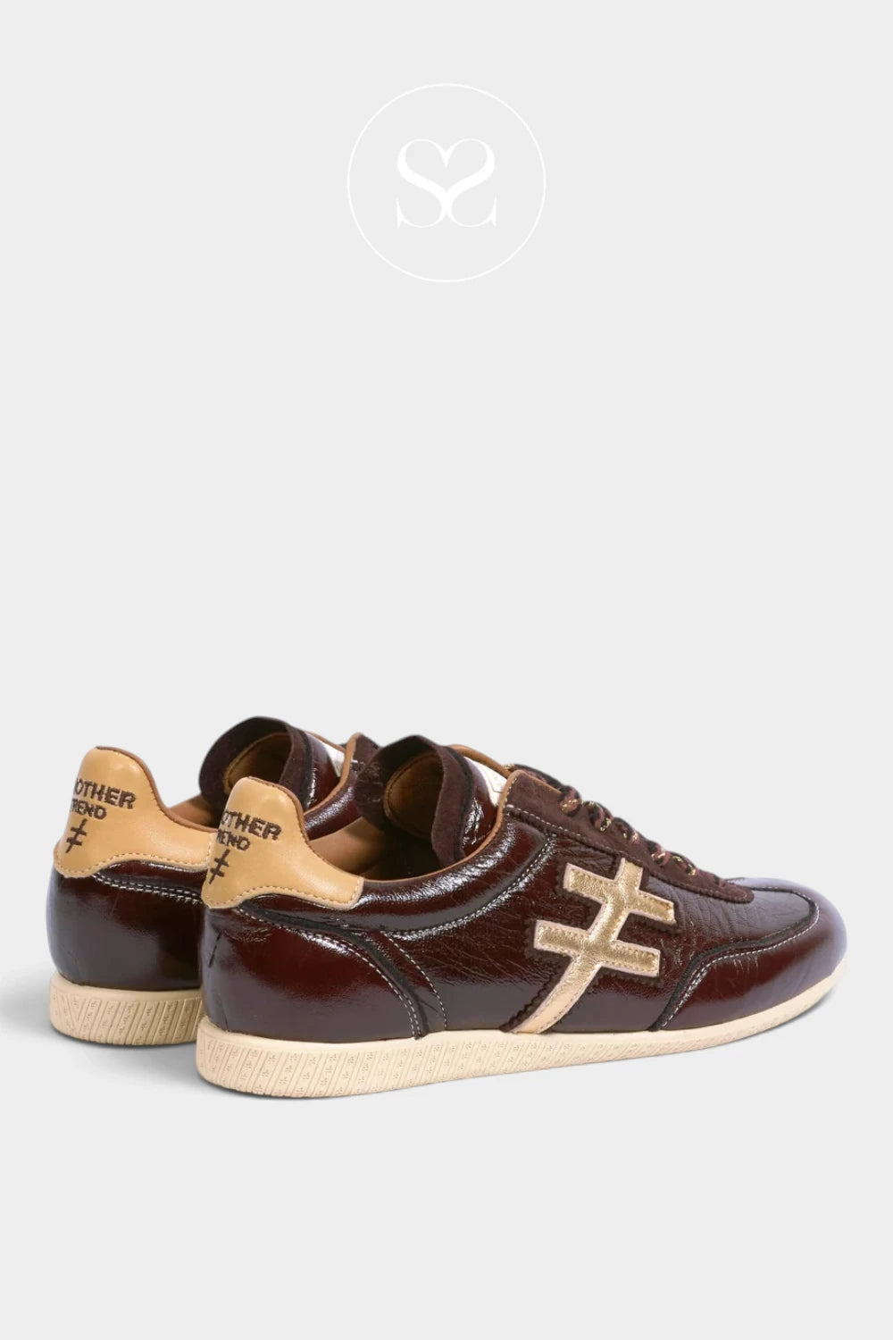 Another Trend Burgundy Patent Slim Trainers - A078-47