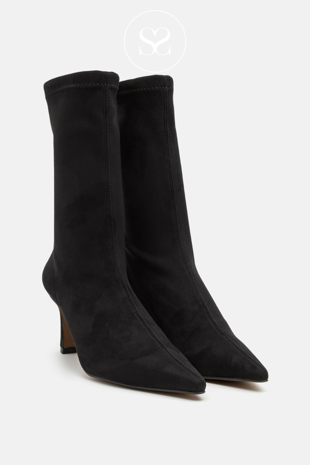 Stretch pointed toe sock boots discount