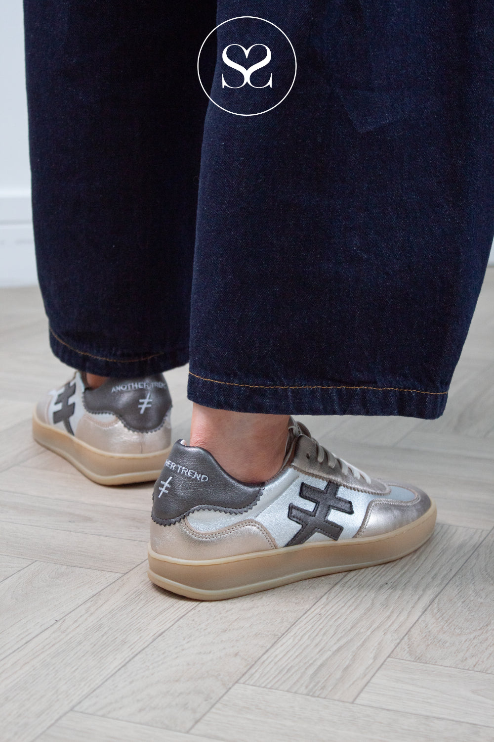 Silver Metallic trainers for women from Another Trend available in Ireland