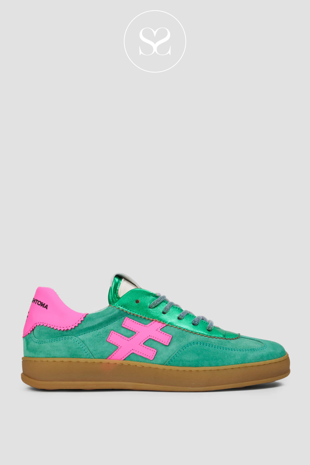 ANOTHER TREND BRIGHT GREEN LOW PROFILE TRAINERS