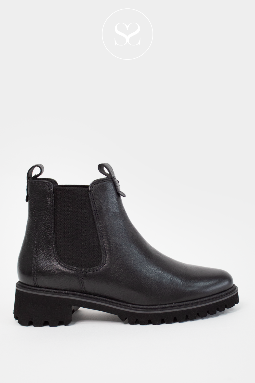 Comfortable black leather ankle boots from Ara