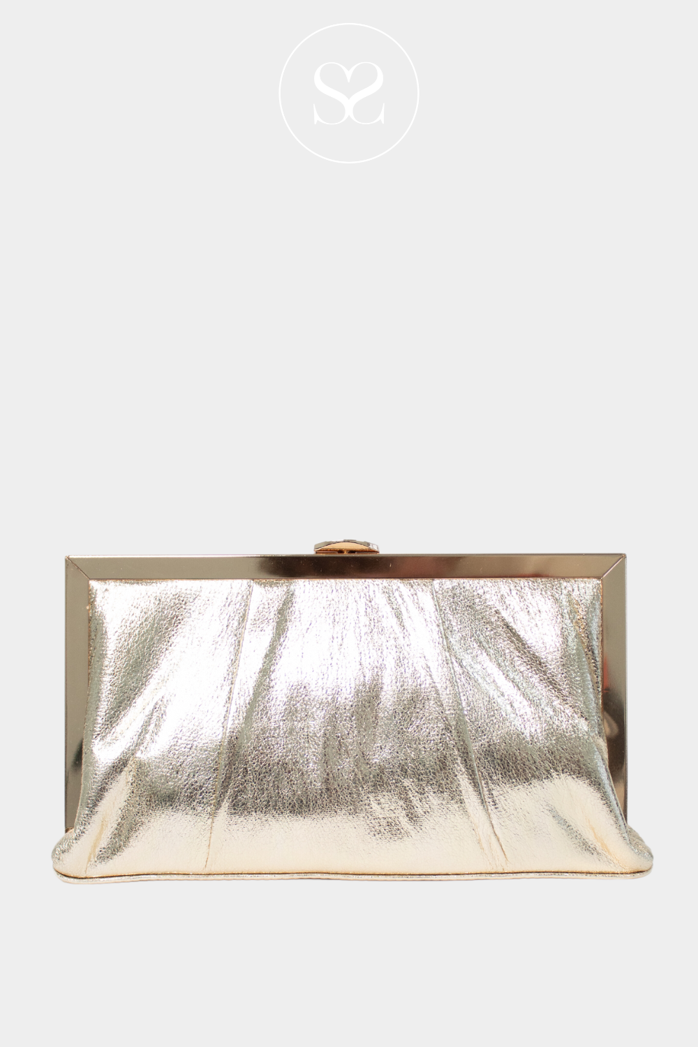 SHENEIL 2812 GOLD ENVELOPE CLUTCH BAG