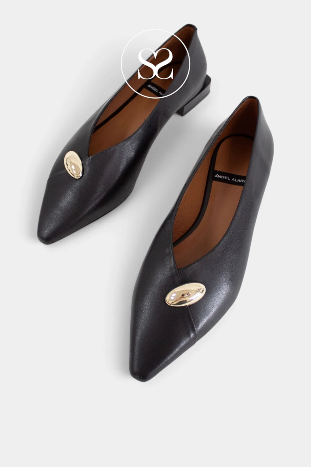 Angel Alarcon Black Ballet Pumps - Elina 26505