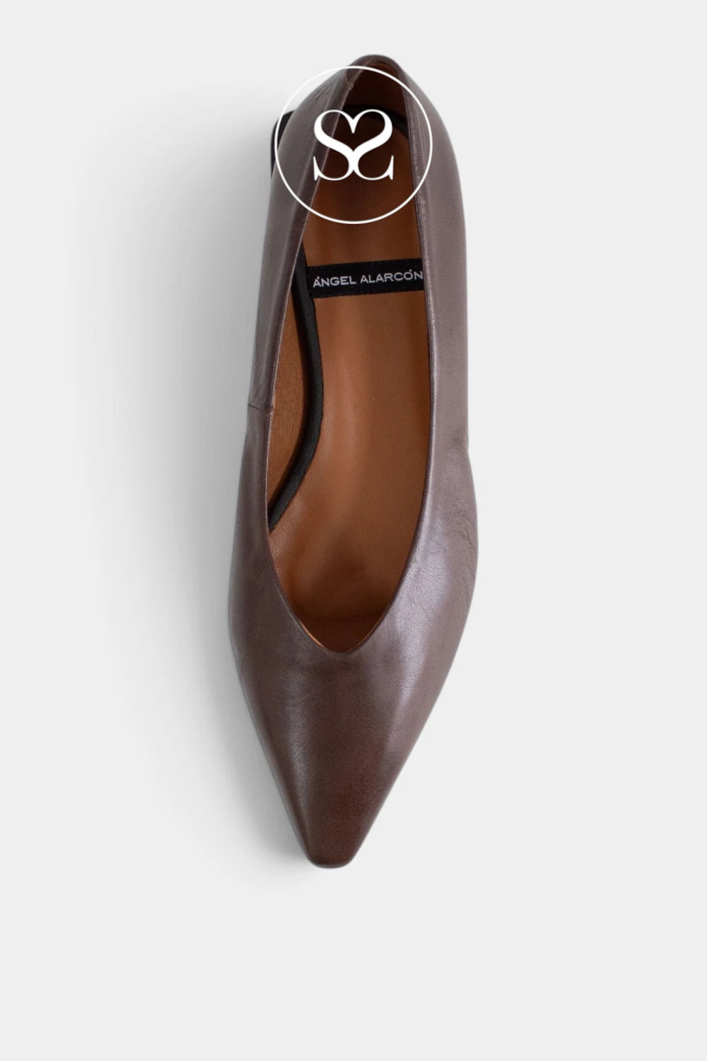 Angel Alarcon Brown Leather Ballet Flats - Nayu 26504