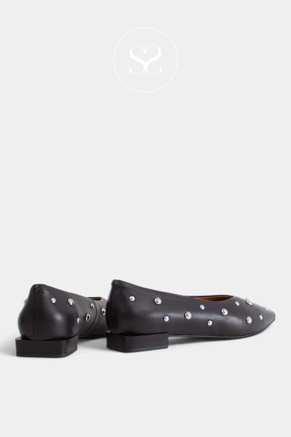 Angel Alarcon Black Studded Pumps - Hope 26507