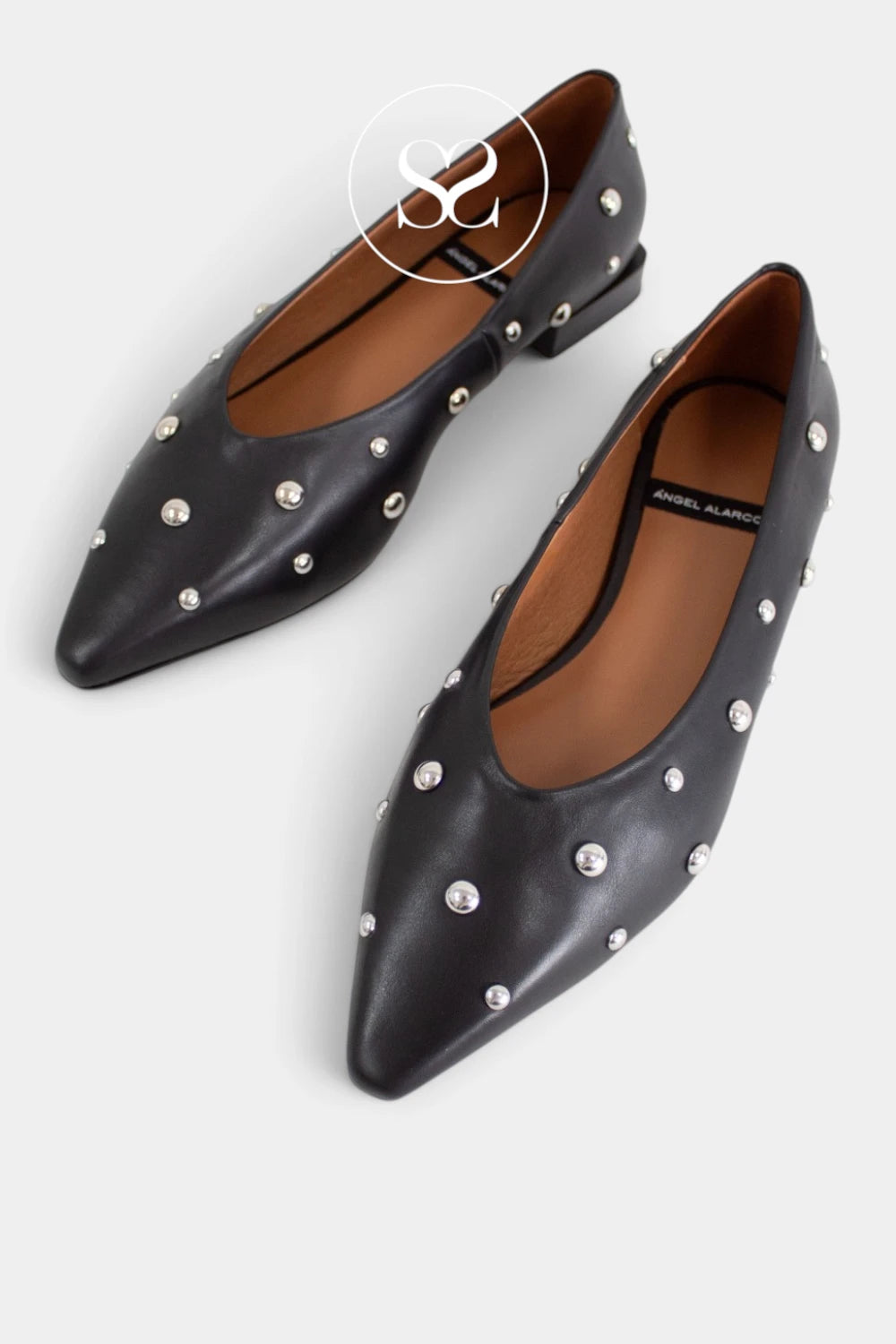 Angel Alarcon Black Studded Pumps - Hope 26507