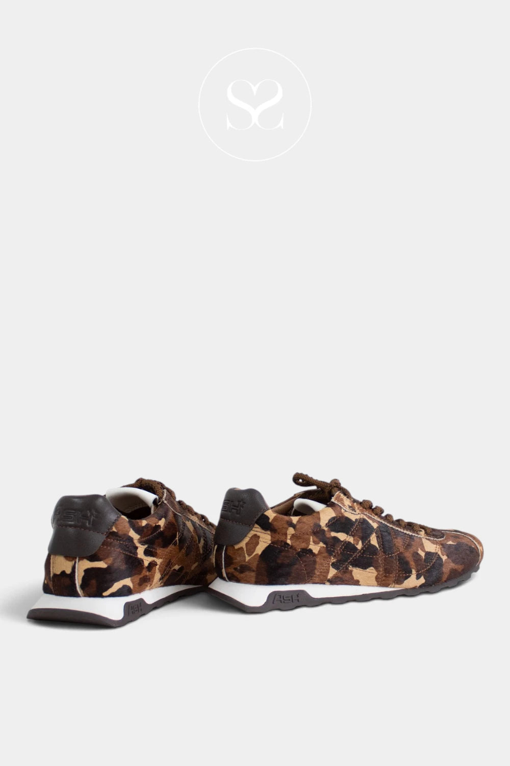 Ash Brown Camo Print Retro Trainers - Kill Bill