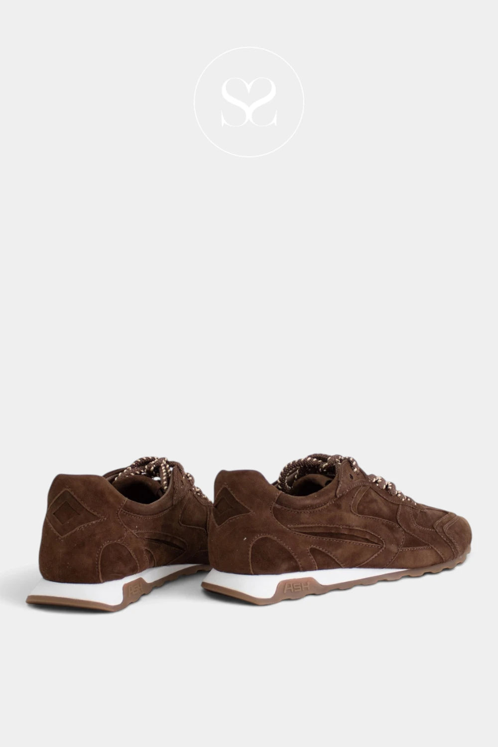 Ash Brown Suede Retro Style Trainer - Kasar