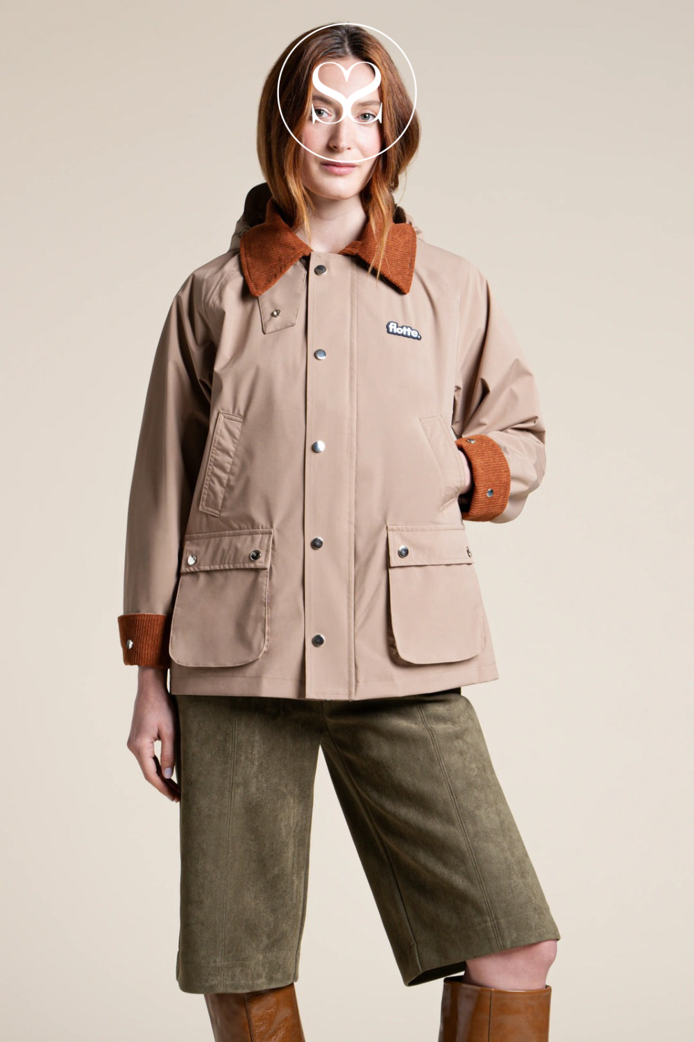 Flotte Camel Waterproof Short Parka Jacket - Archives Ireland