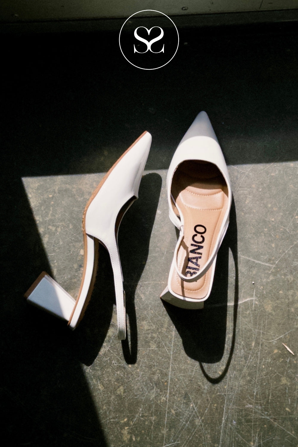 comfortable white slingback heels with pointed toe in Ireland