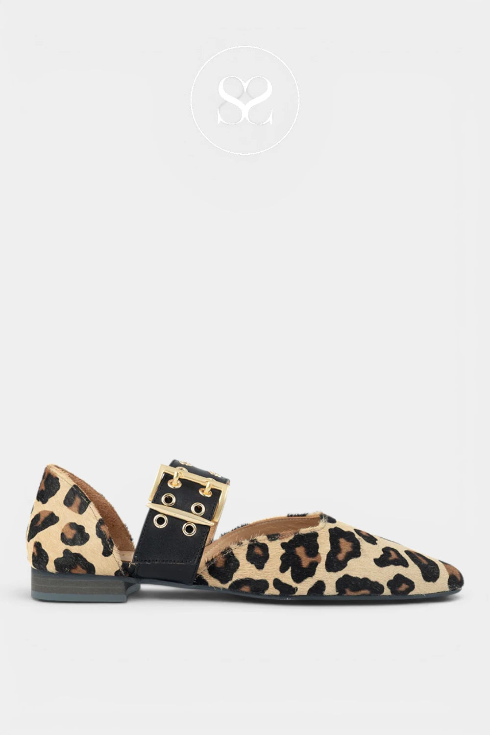 Babouche Leopard Print Mary-Jane Flats - Binny