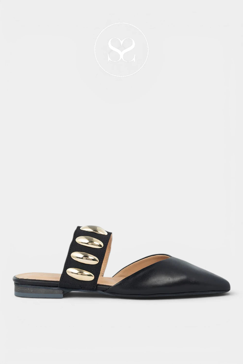 Babouche Black Ballerina Sliders - Grace