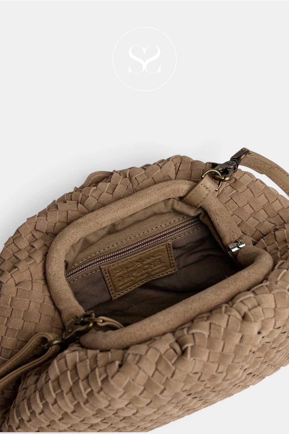 Depeche Camel Braided Suede Clutch Bag - 17308
