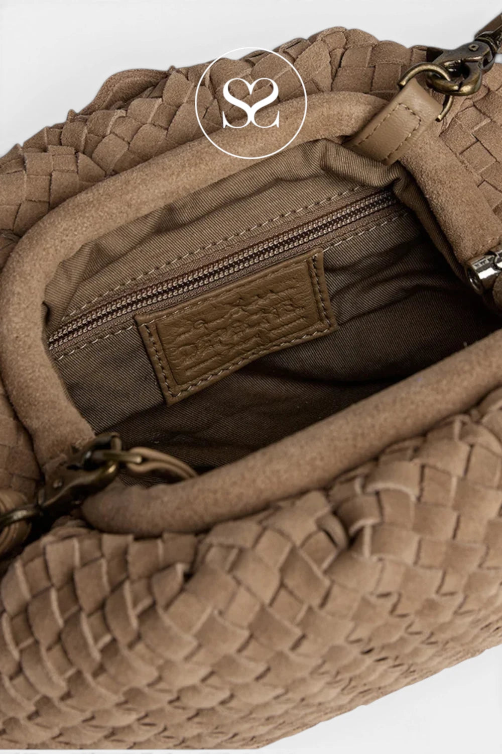 Depeche Camel Braided Suede Clutch Bag - 17308