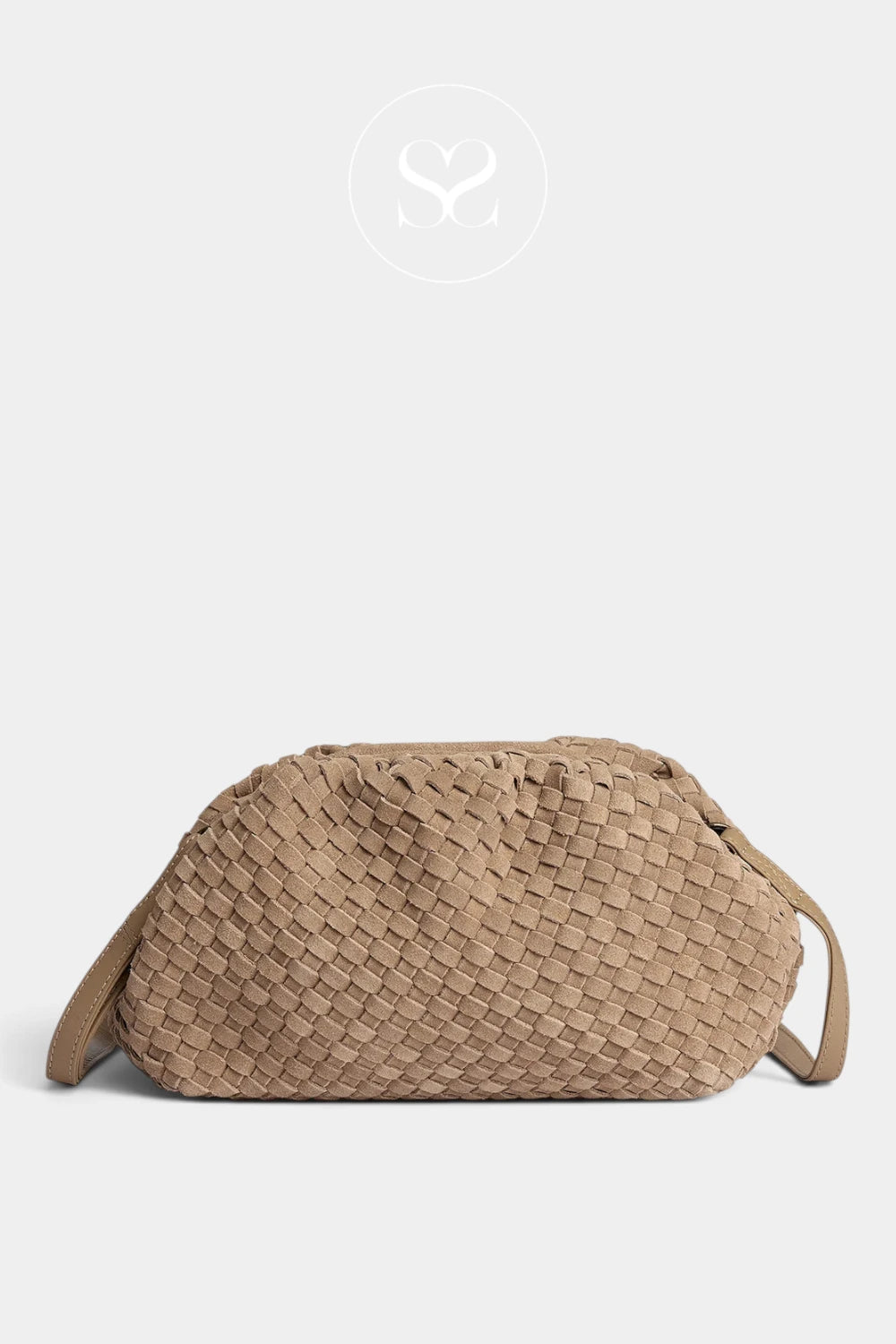 Depeche Camel Braided Suede Clutch Bag - 17308