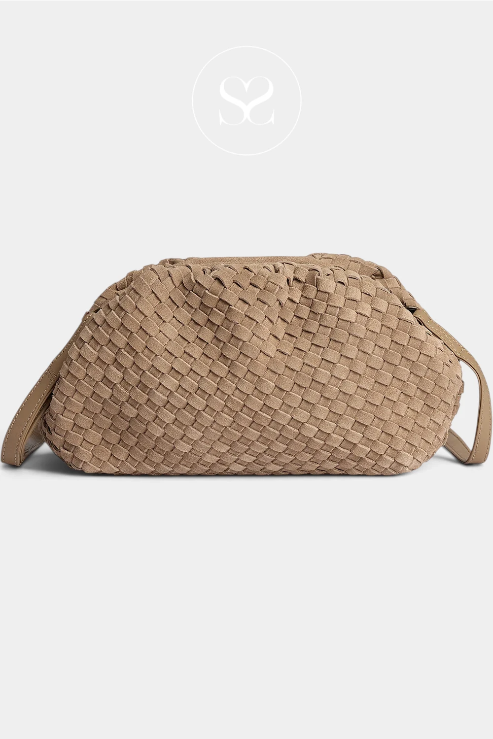 Depeche Camel Braided Suede Clutch Bag - 17308 for women - ireland