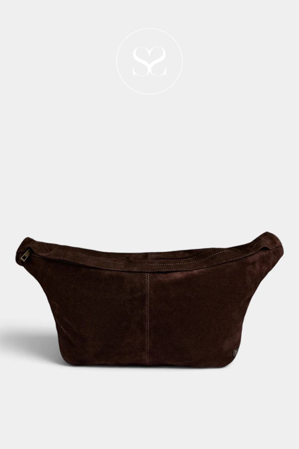 Depeche Chocolate Brown Suede large Bum-bag - 17366