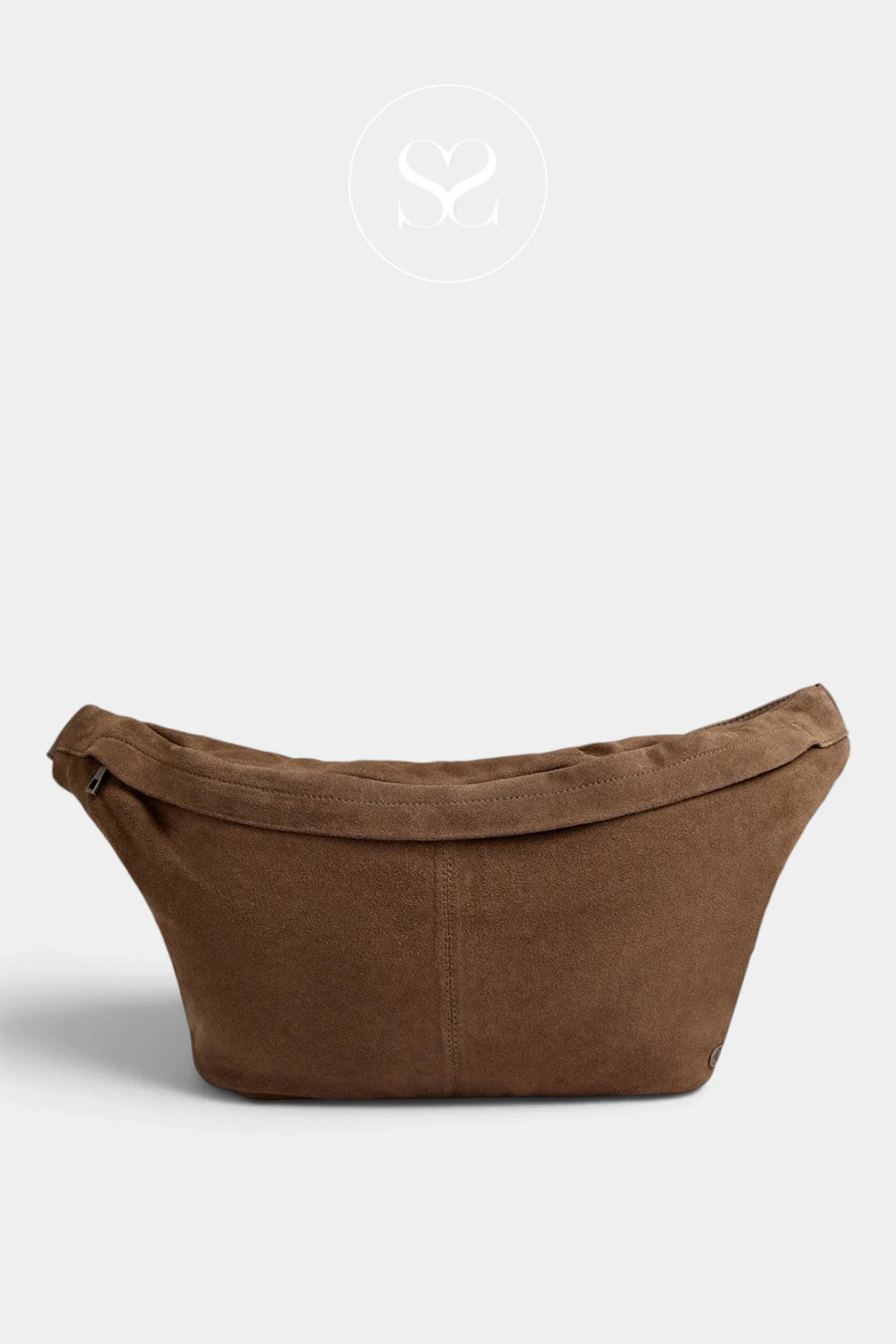 Depeche Dark Taupe Suede large Bum-bag - 17366