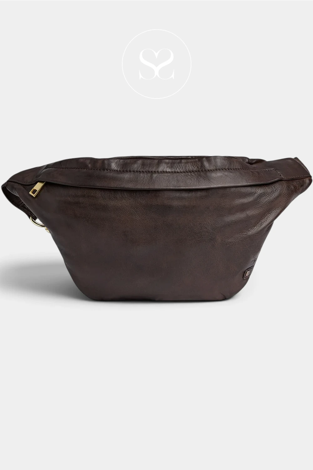 Depeche Chocolate Brown Leather Bumbag - 15822