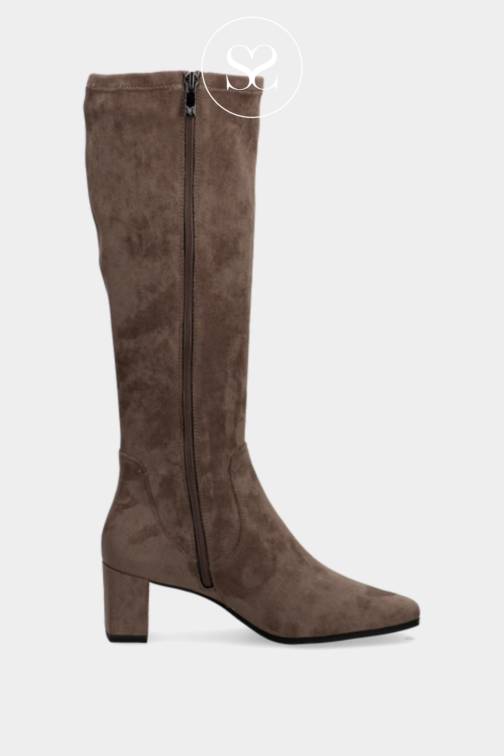 Beige knee high boots for women from Caprice