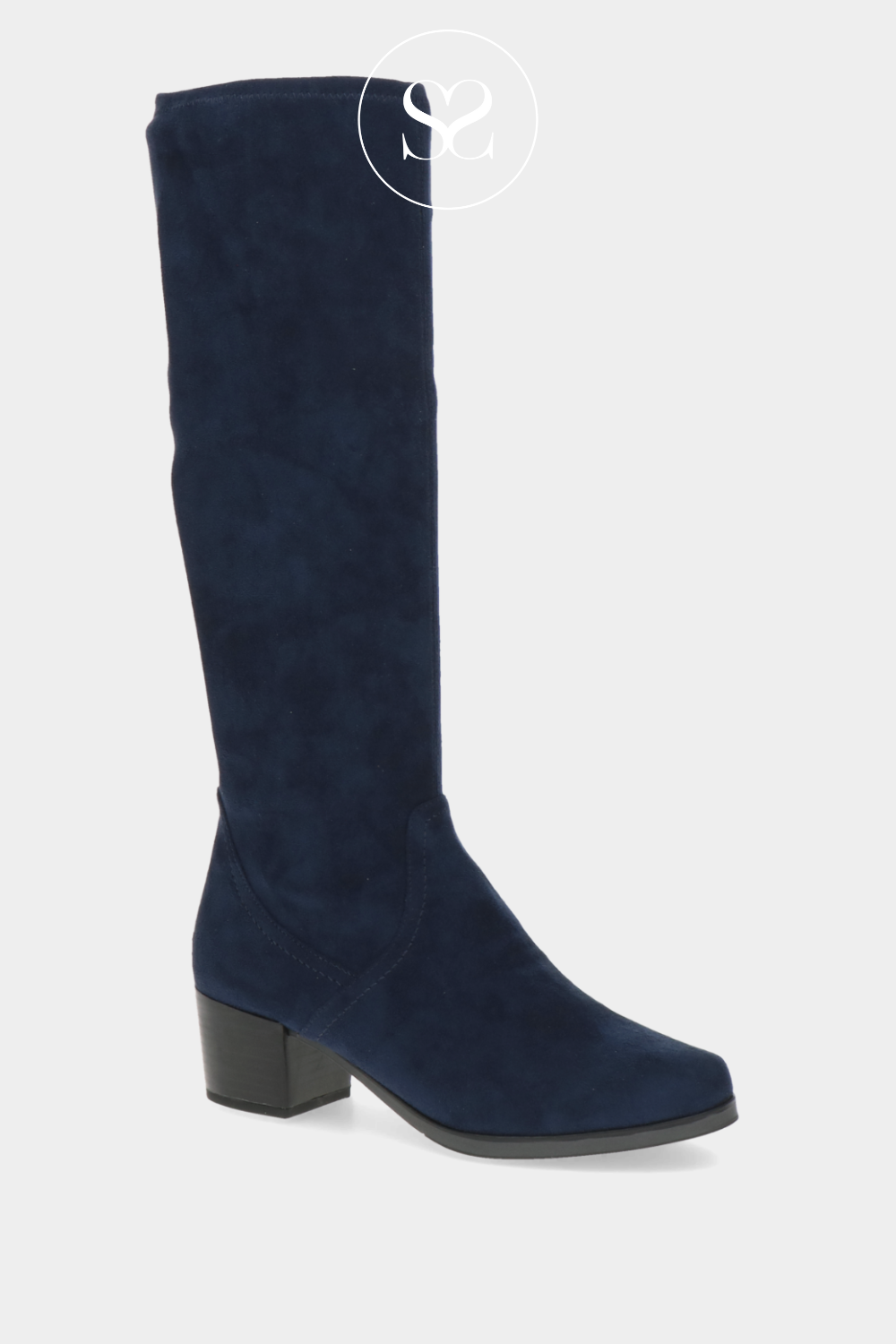 CAPRICE 9 25506 41 NAVY STRETCH KNEE HIGH BOOTS