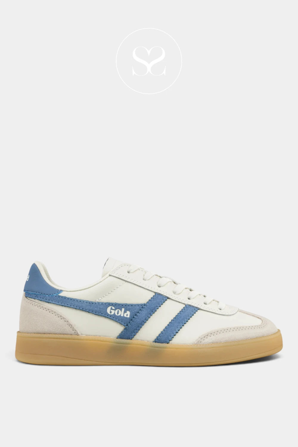 Gola Retro White & Blue Leather Trainers - Viper CLB744HE for women - Ireland