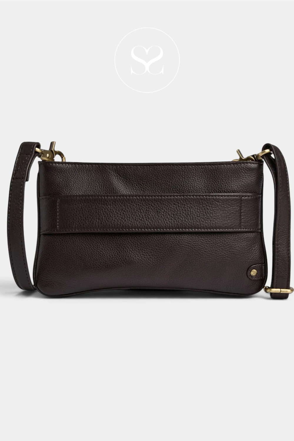 Depeche Chocolate Brown Leather Clutch Bag - 16378 for women - Ireland
