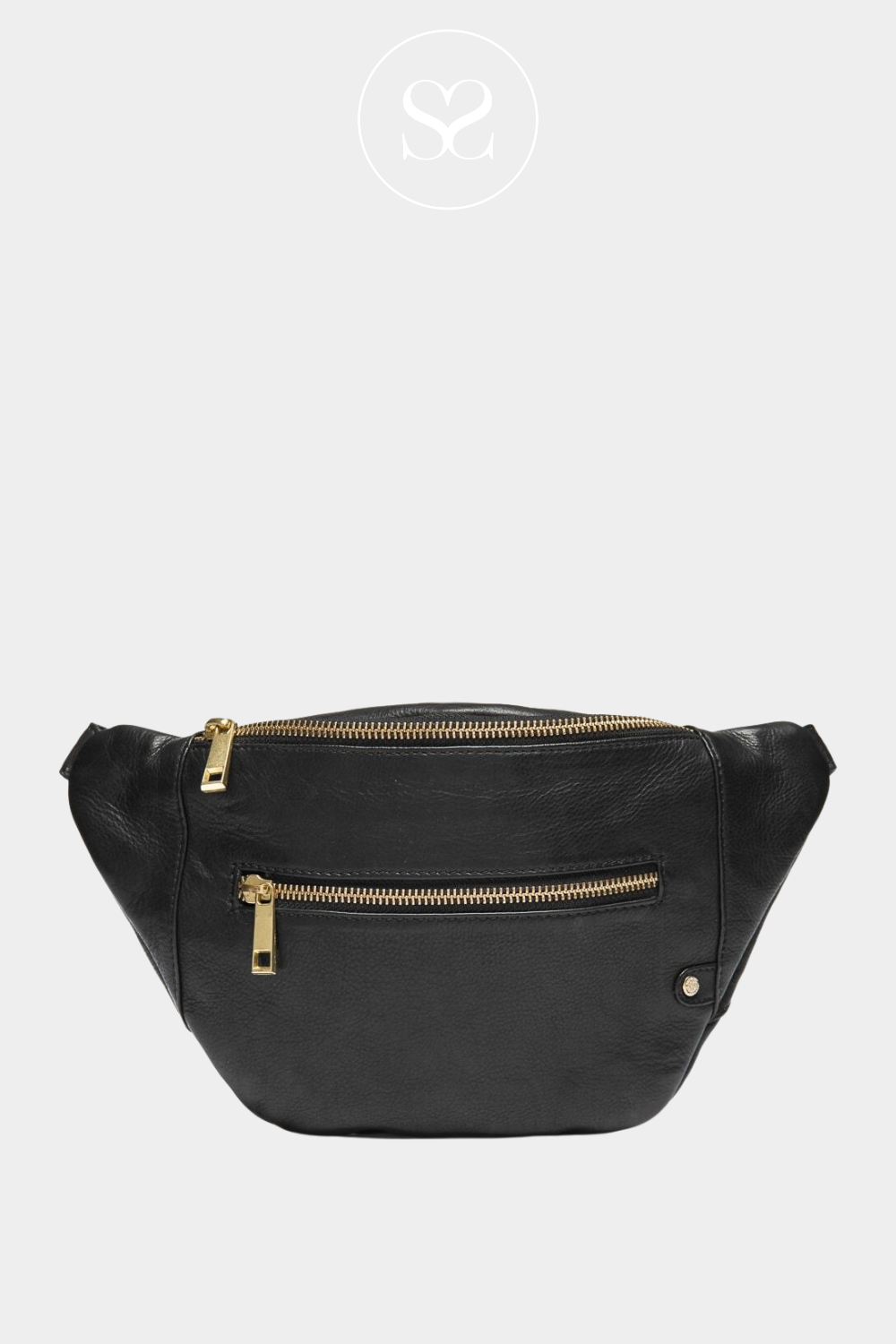black leather bumbag from depeche - 12346