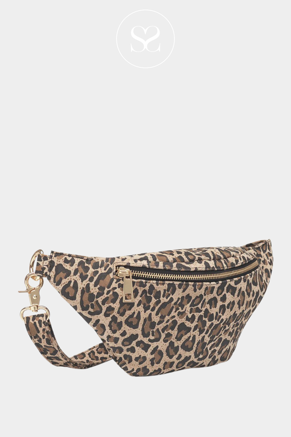 Depeche 12556 leopard print bumbag in soft leather