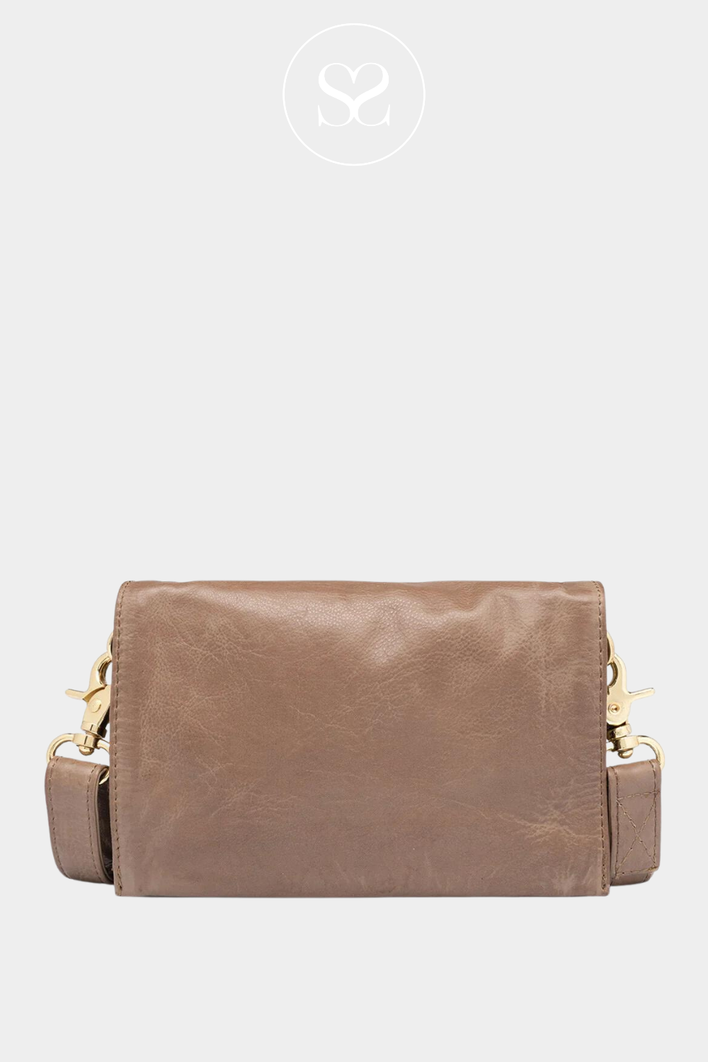 DEPECHE 15834 TAUPE LEATHER BAG