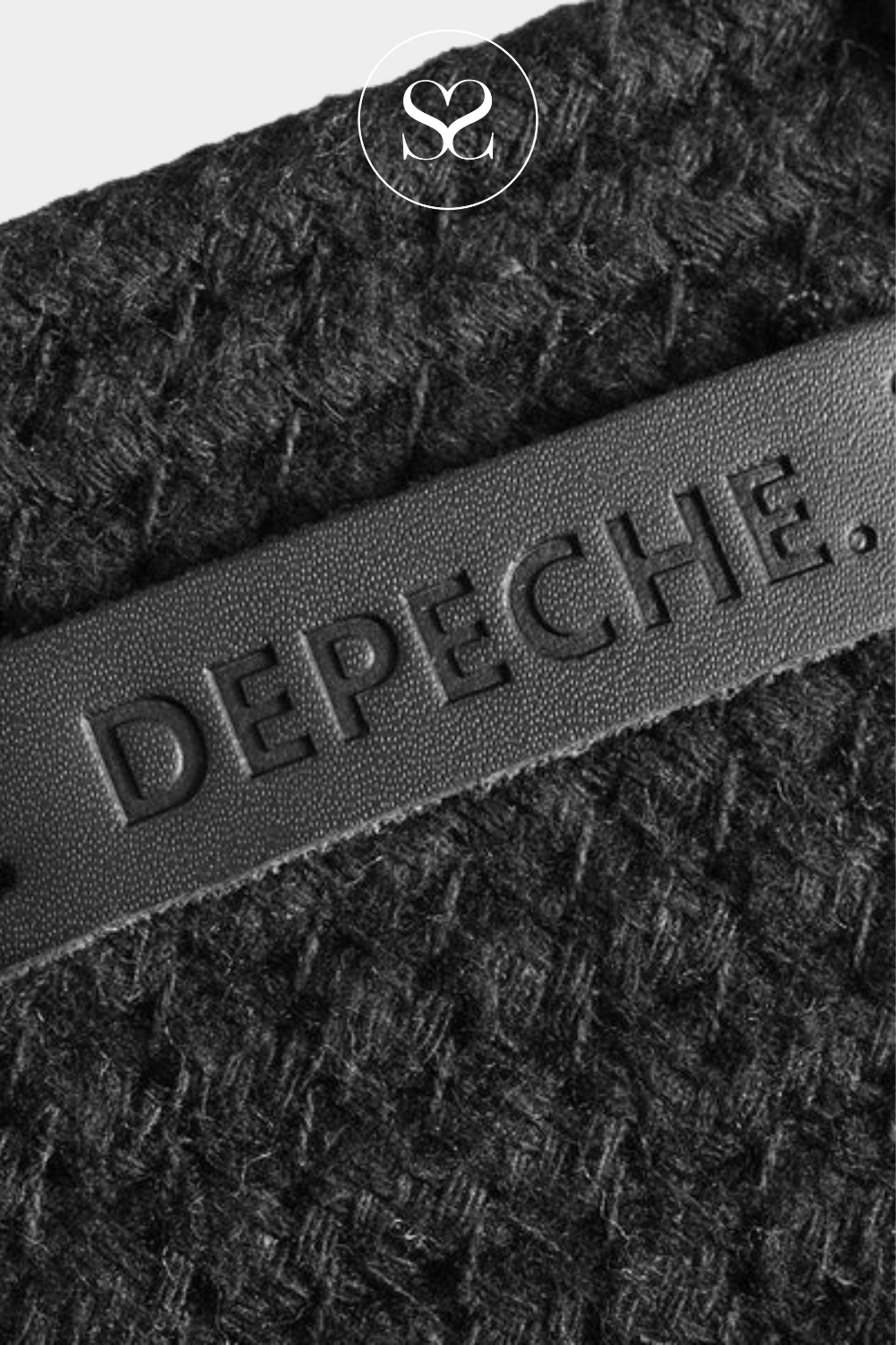 DEPECHE 16098 BLACK AND CREAM STRIPE SHOPPER/BEACH BAG