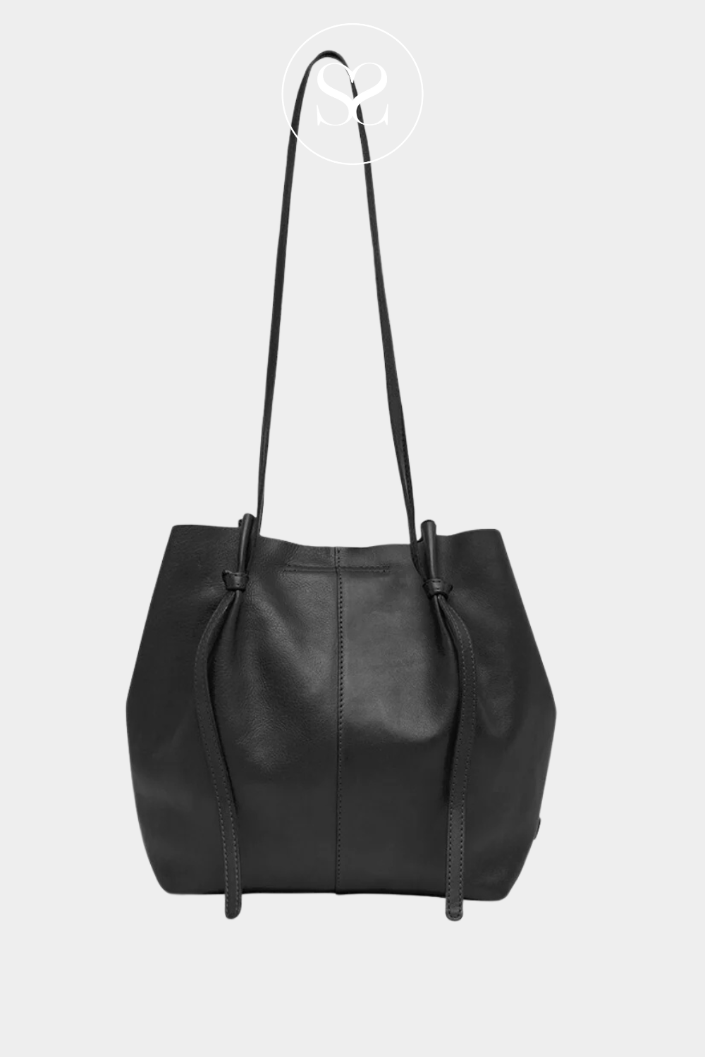 BLACK LEATHER SHOULDER BAG FROM DEPECHE
