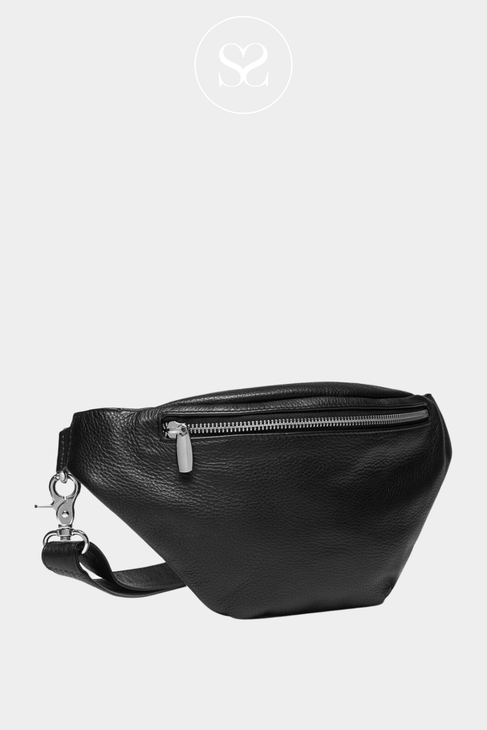 depeche 12556 black leather crossbody bag