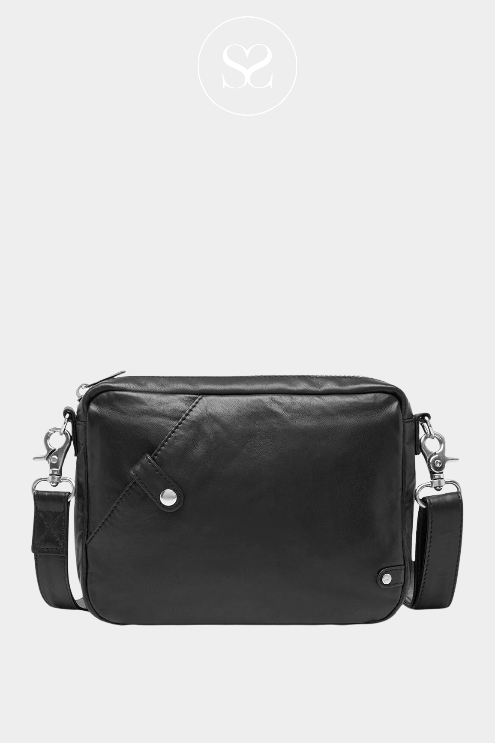 DEPECHE 16026 BLACK LEATHER - CROSSBODY BAG