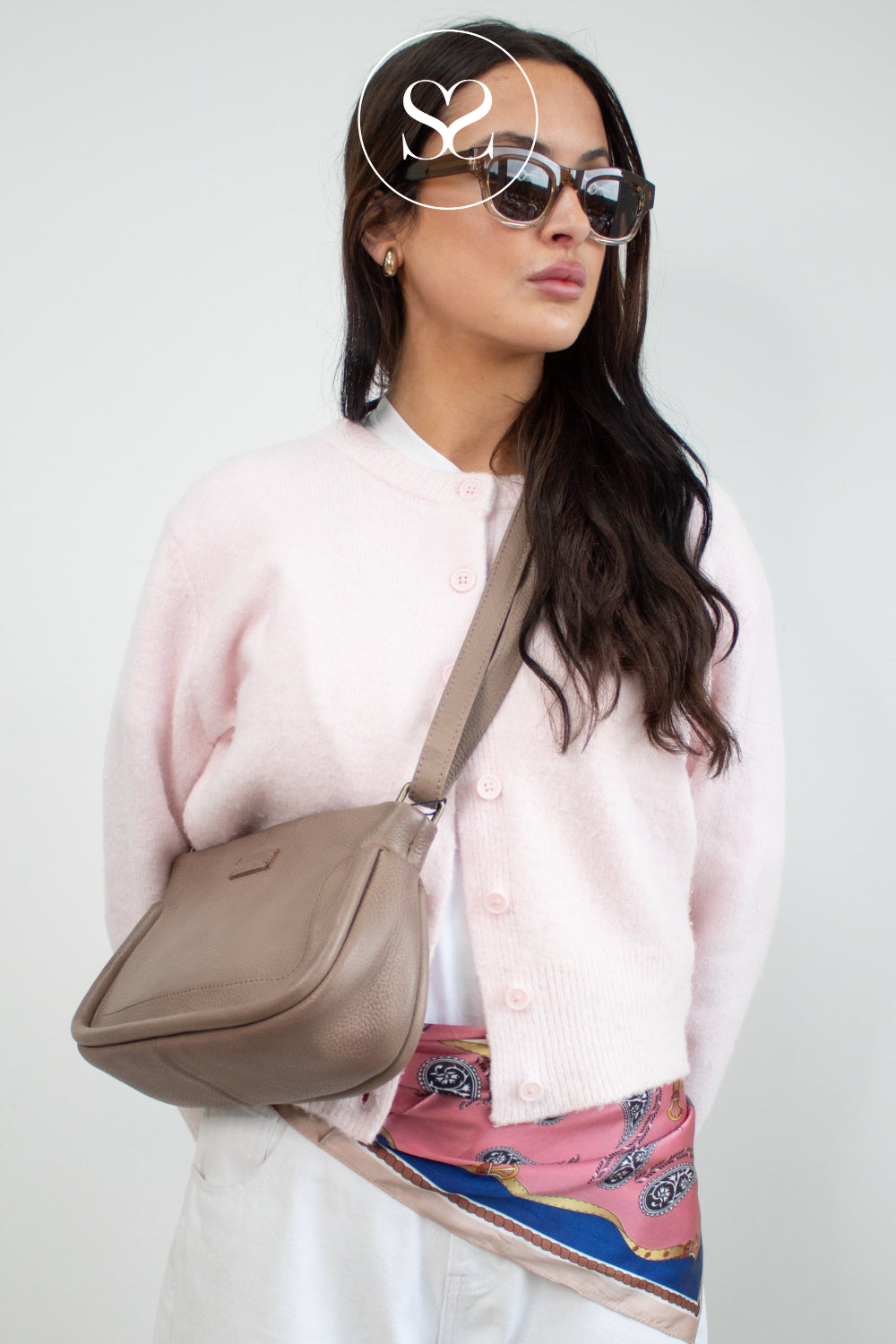 Depeche Taupe Crossbody Handbag 16926