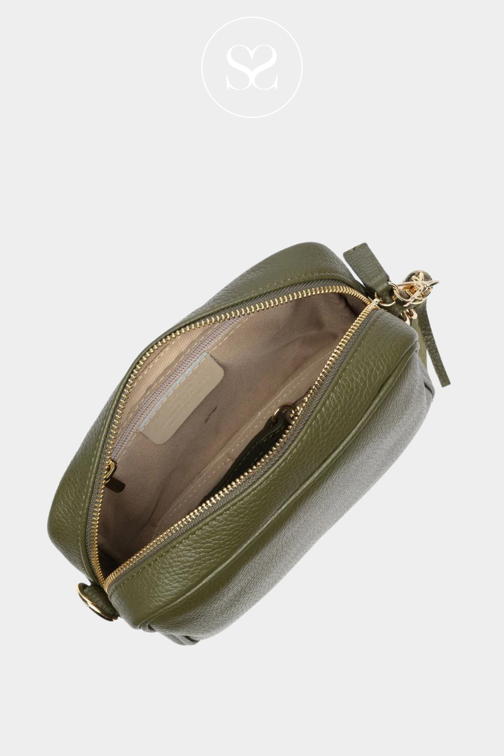 OLIVE LEATHER CROSSBDY BAGS ELIE BEAUMONT IRELAND