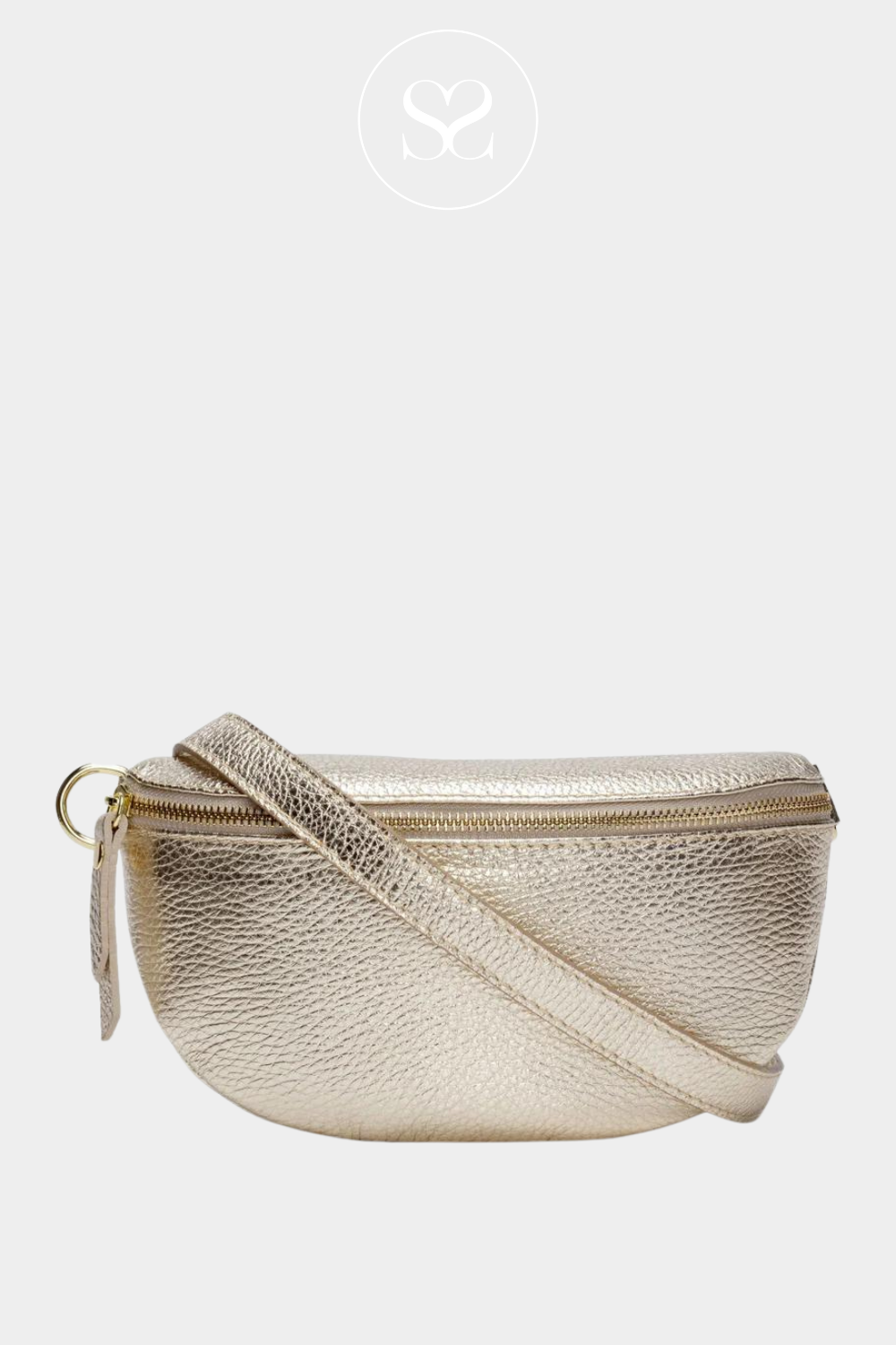 gold leather crossbody bag / bum bag from Elie Beaumont